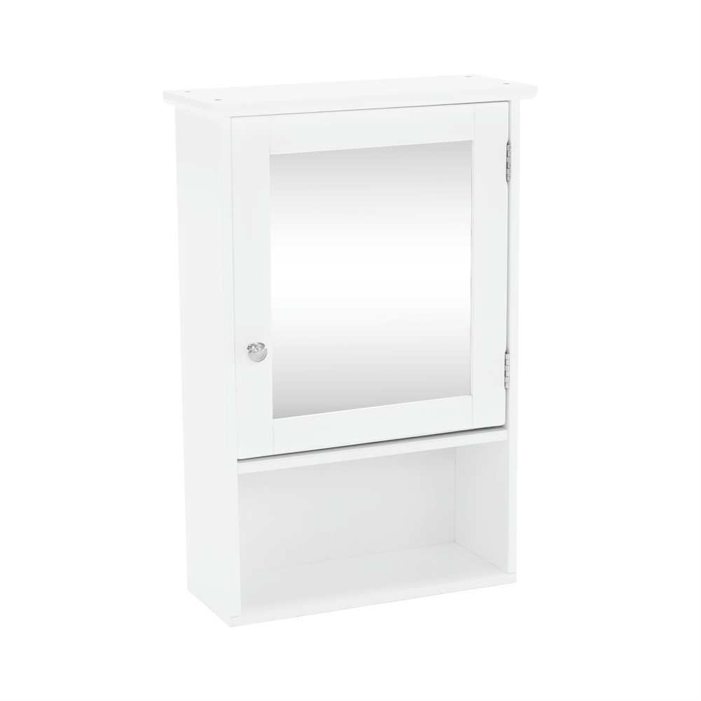 Závěsná skříňka se zrcadlem bílá, ATENE TYP 2 | Nábytek a dekorace > Koupelna > Koupelnový nábytek
