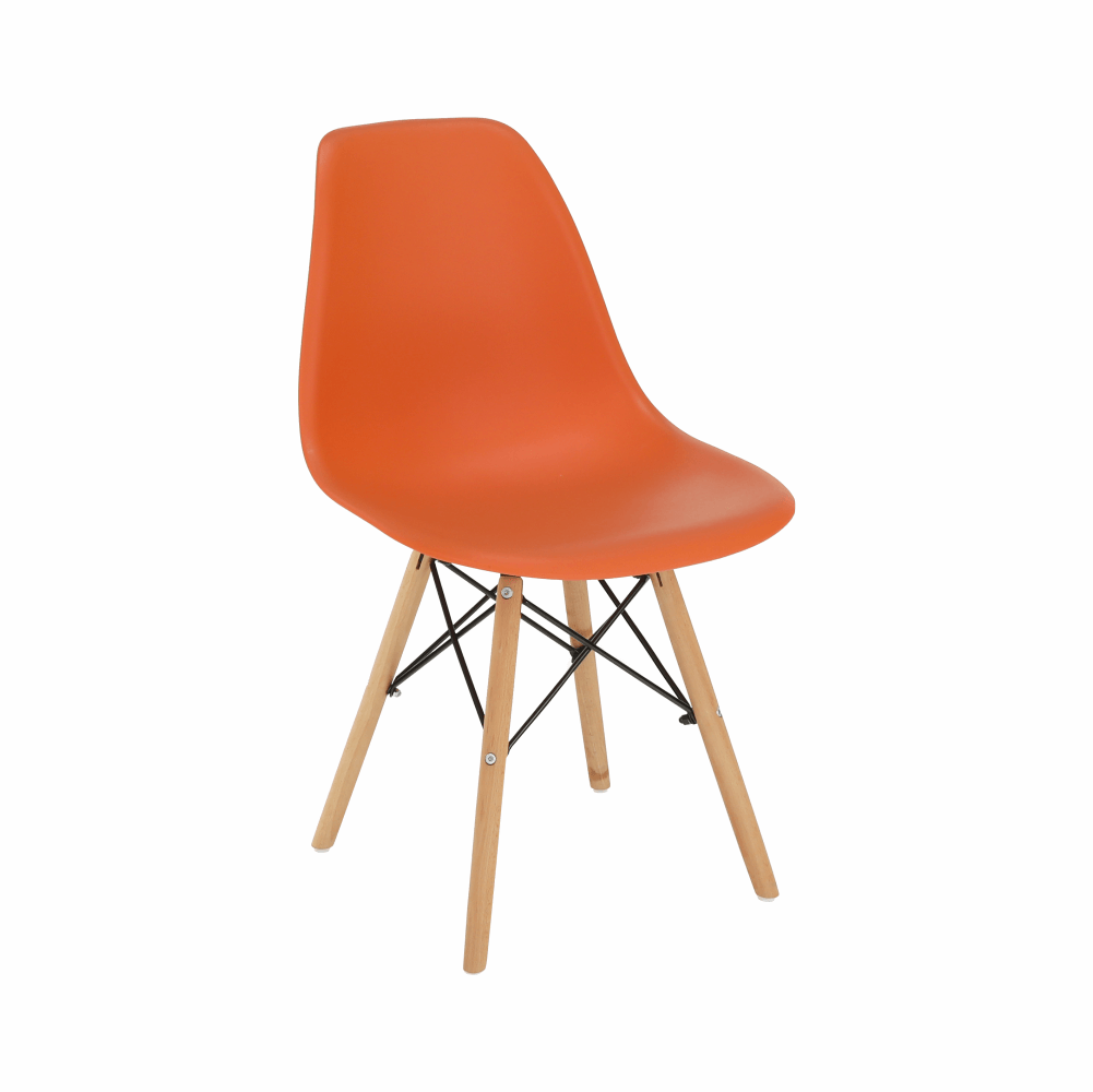 Židle, oranžová/buk, CINKLA 3 NEW | Nábytek a dekorace > Jídelna > Jídelní židle