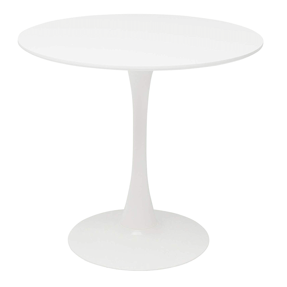 Jídelní stůl, kulatý, bílá matná, průměr 80 cm, REVENTON | Nábytek a dekorace > Jídelna > Jídelní stoly
