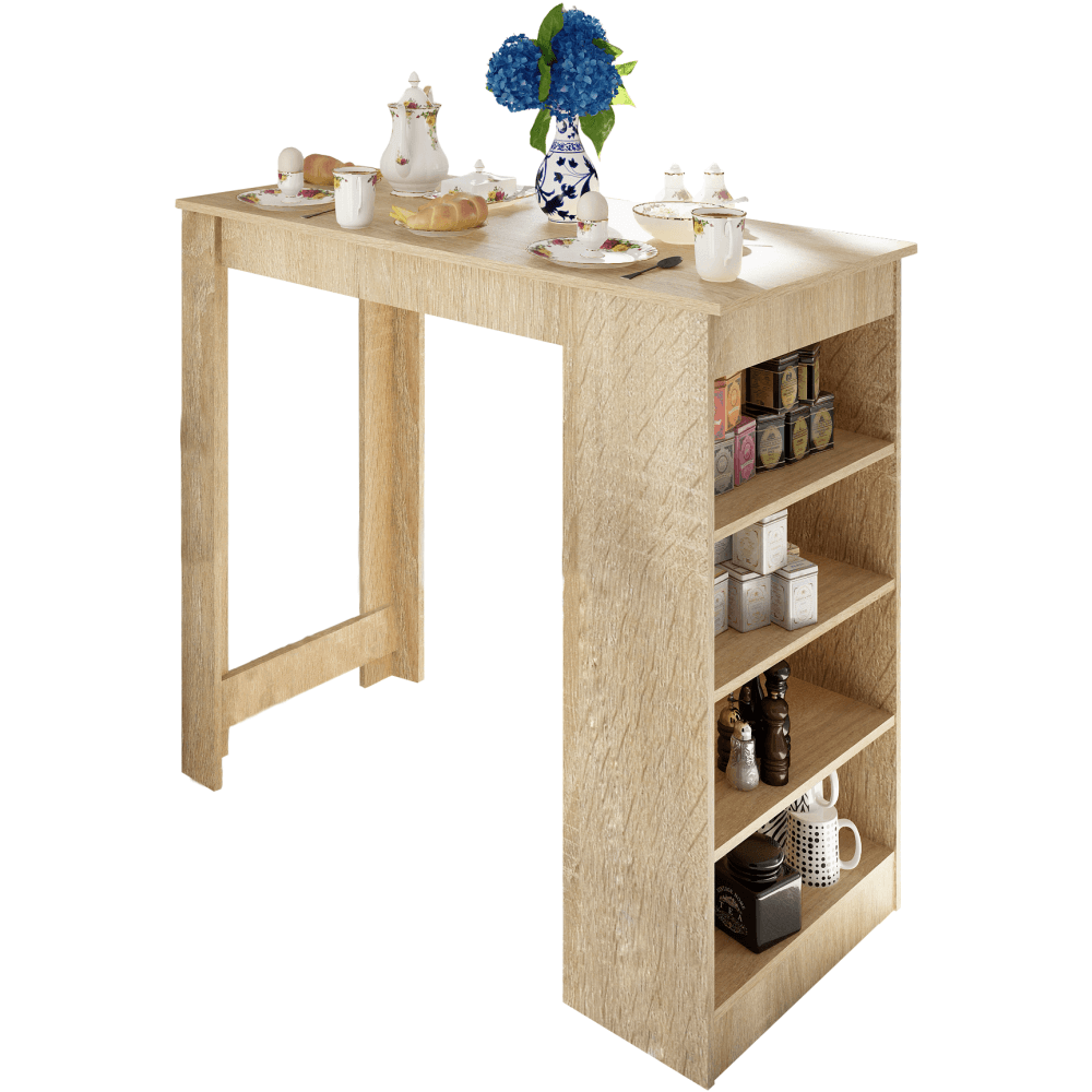 Barový stůl, dub sonoma, 117x57 cm, Austen | Nábytek a dekorace > Jídelna > Barové Stolky