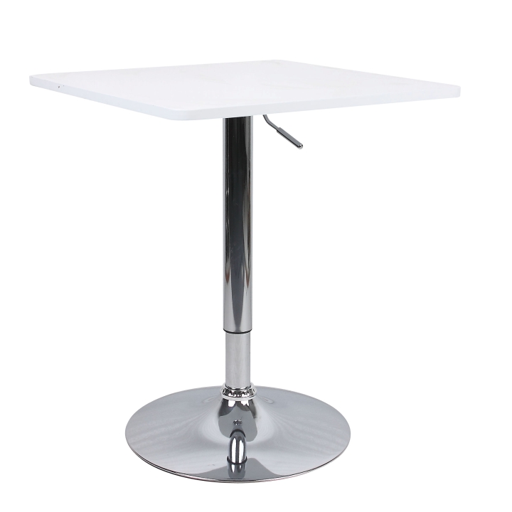 Barový stůl s nastavitelnou výškou, bílá, 60x70-91 cm, FLORIAN 2 NEW | Nábytek a dekorace > Jídelna > Barové Stolky