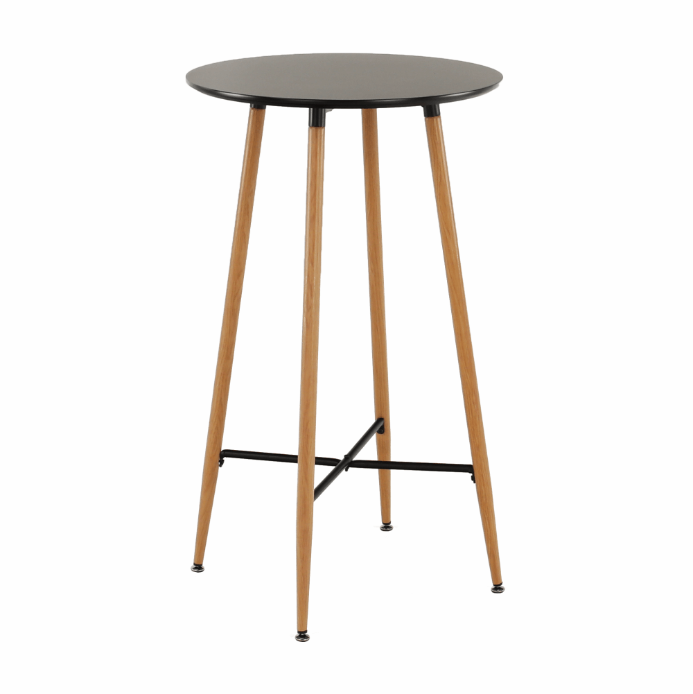 Barový stůl, černá/dub, průměr 60 cm, IMAM | Nábytek a dekorace > Jídelna > Barové Stolky