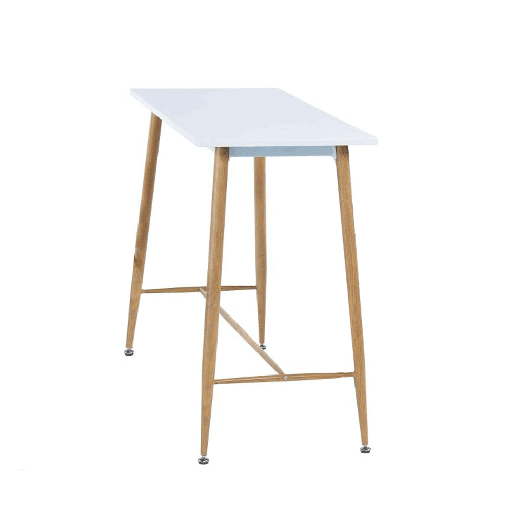 Barový stůl, bílá / buk, 110x50 cm, DORTON | Nábytek a dekorace > Jídelna > Barové Stolky