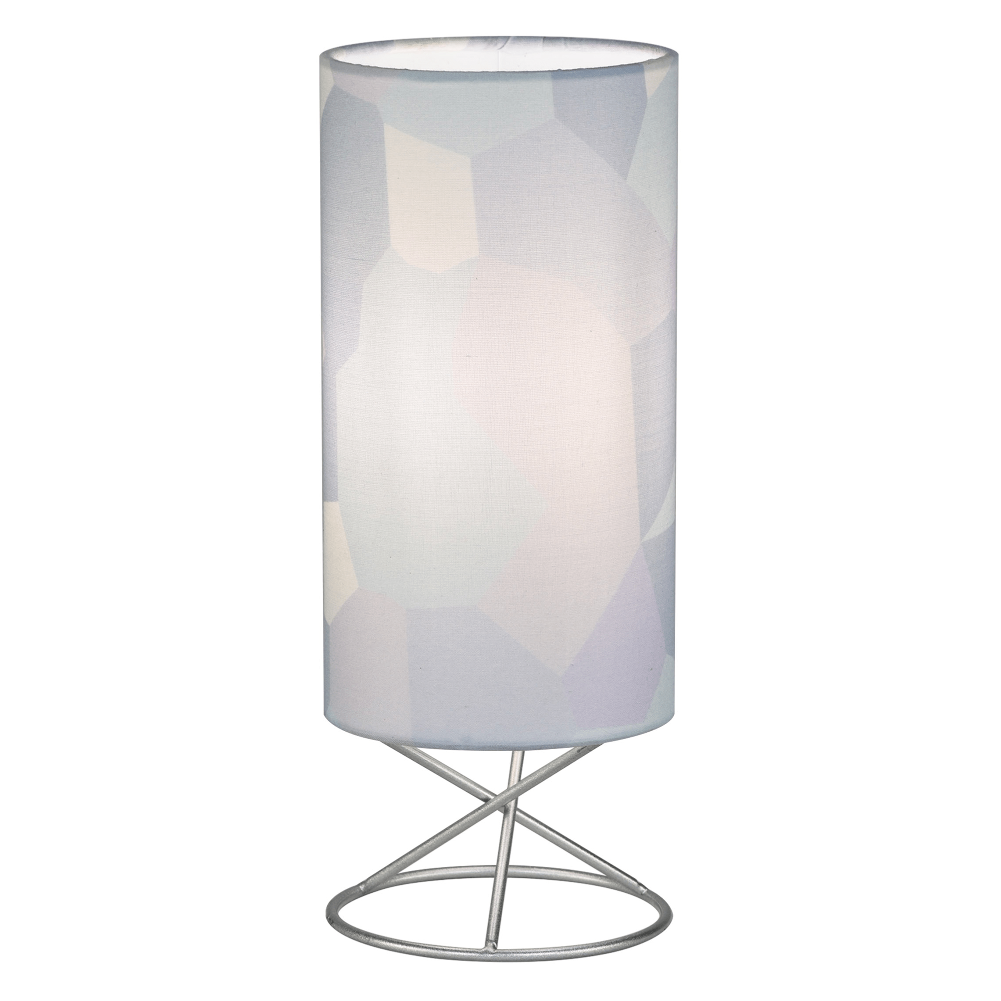 Stolní lampa, kov/šedé textilní stínítko, AVAM | Osvětlení > Stolní lampy