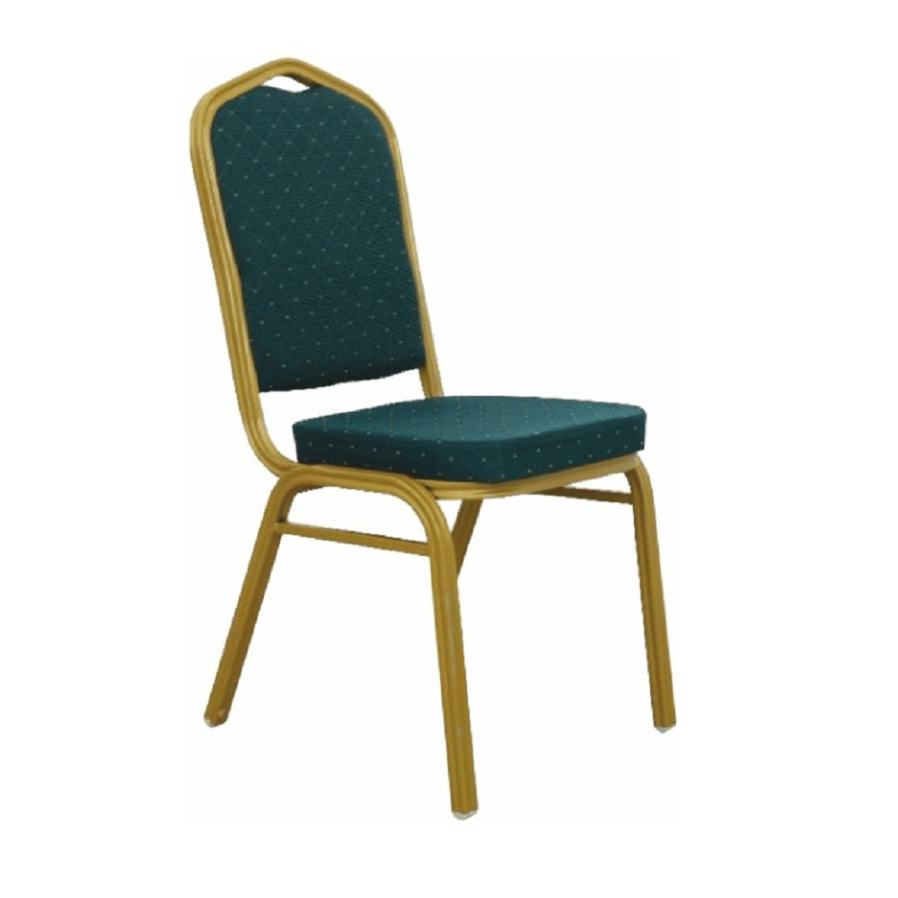 Stohovatelná židle, zelená / matný zlatý rám, ZINA 2 NEW | Nábytek a dekorace > Pracovna > Kancelářské židle