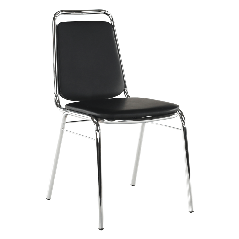 Zasedací židle, černá ekokůže, ZEKI | Nábytek a dekorace > Pracovna > Kancelářské židle