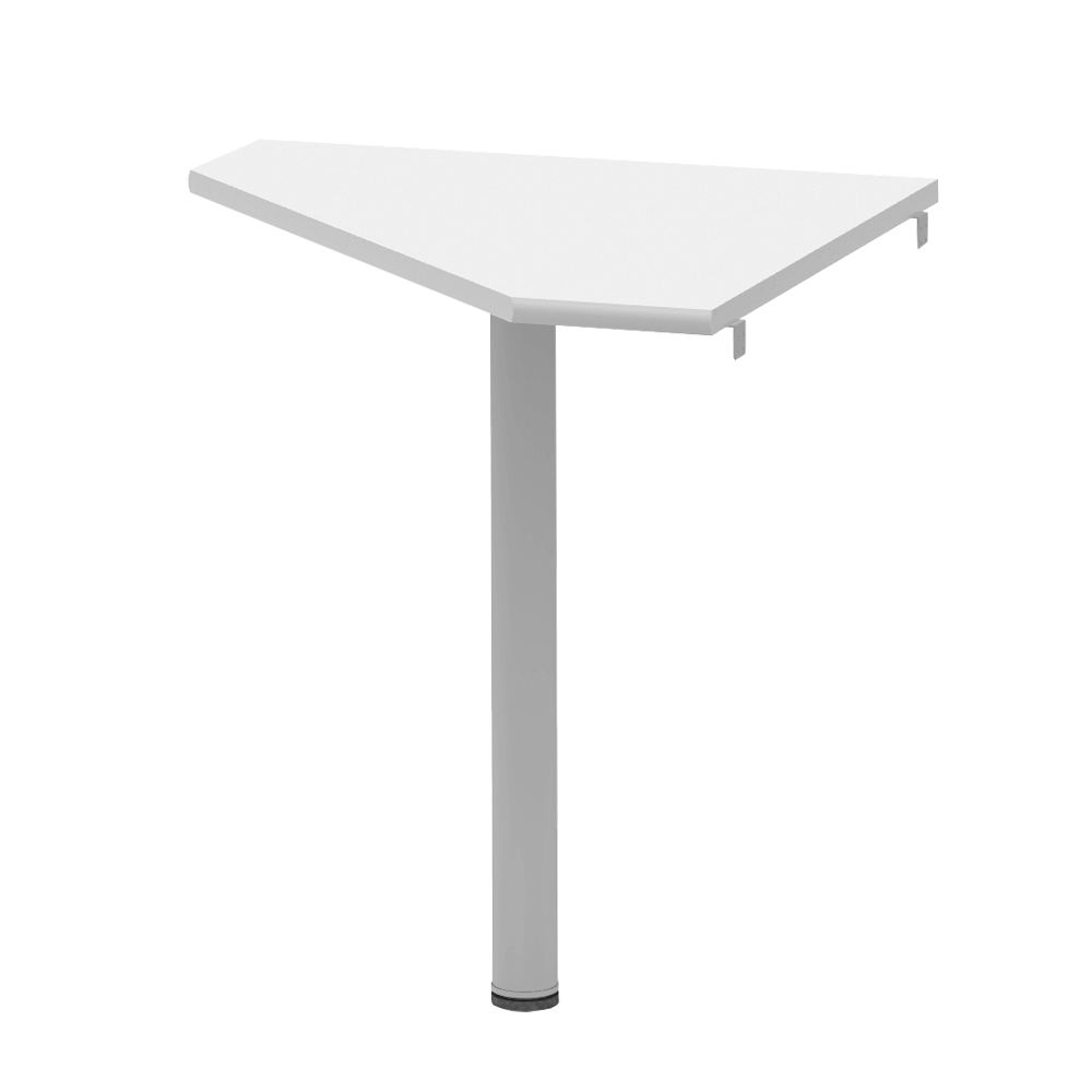Rohový stolek, bílá/kov, JOHAN 2 NEW 06 | Nábytek a dekorace > Pracovna > Psací stoly