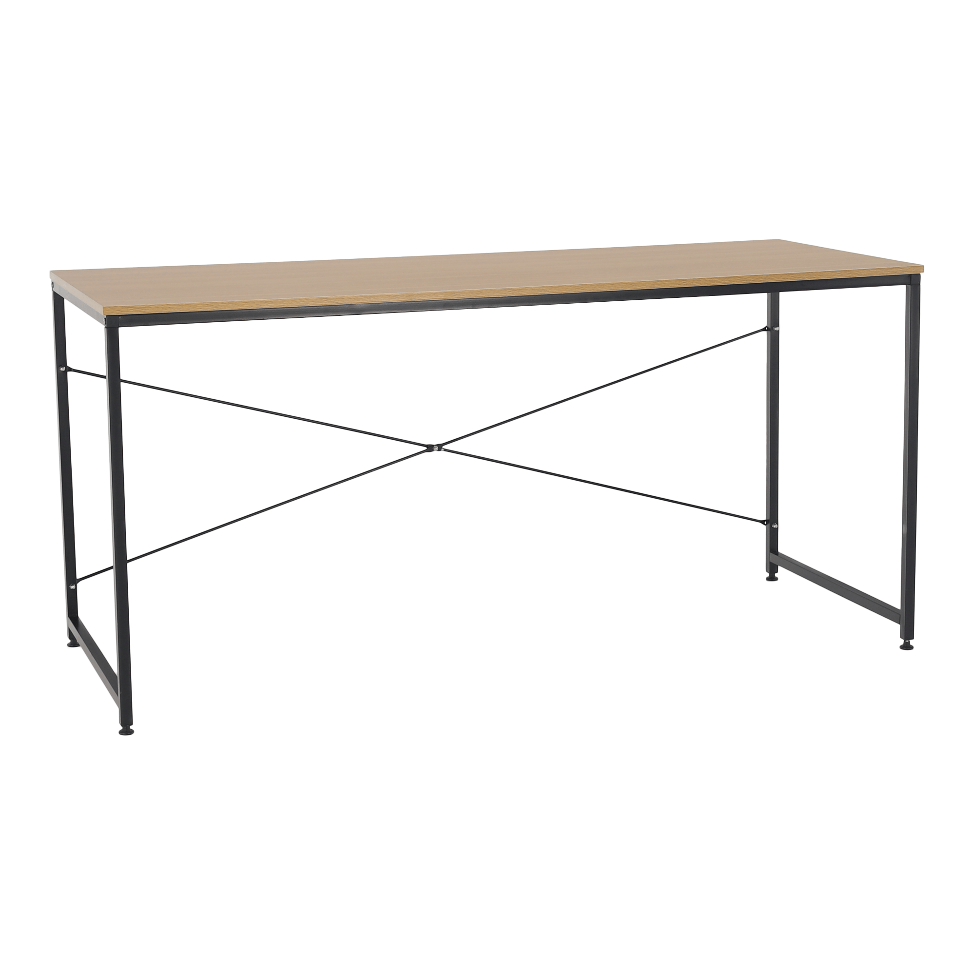Psací stůl, dub / černá, 150x60 cm, MELLORA | Nábytek a dekorace > Pracovna > Psací stoly