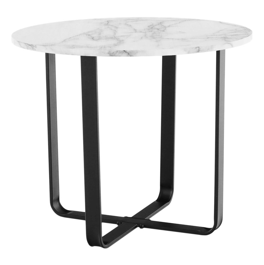Konferenční stolek, bílý mramor/černý kov, SALINO | Nábytek a dekorace > Obývací pokoj > Konferenční stolky