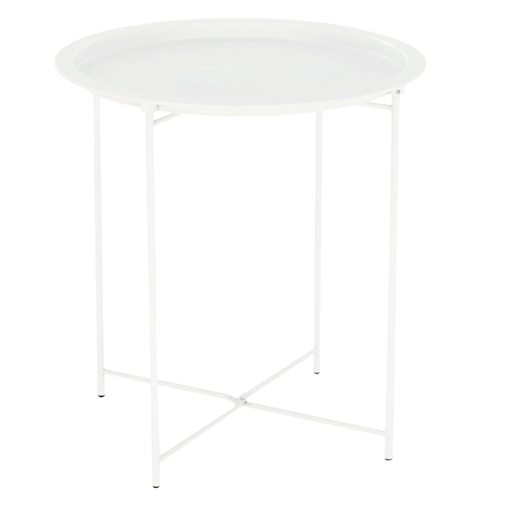 Příruční stolek s odnímatelnou tácem, bílá, RENDER | Nábytek a dekorace > Předsíň > Odkládací stolky a konzole