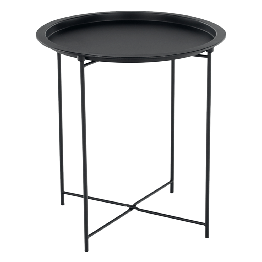 Příruční stolek s odnímatelnou tácem, černá, RENDER | Nábytek a dekorace > Předsíň > Odkládací stolky a konzole