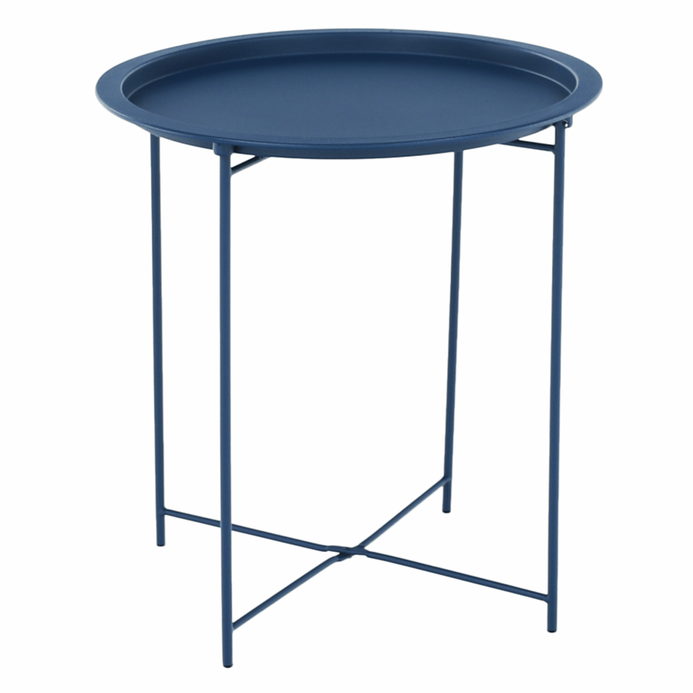 Příruční stolek s odnímatelnou tácem, tmavomodrá, RENDER | Nábytek a dekorace > Předsíň > Odkládací stolky a konzole