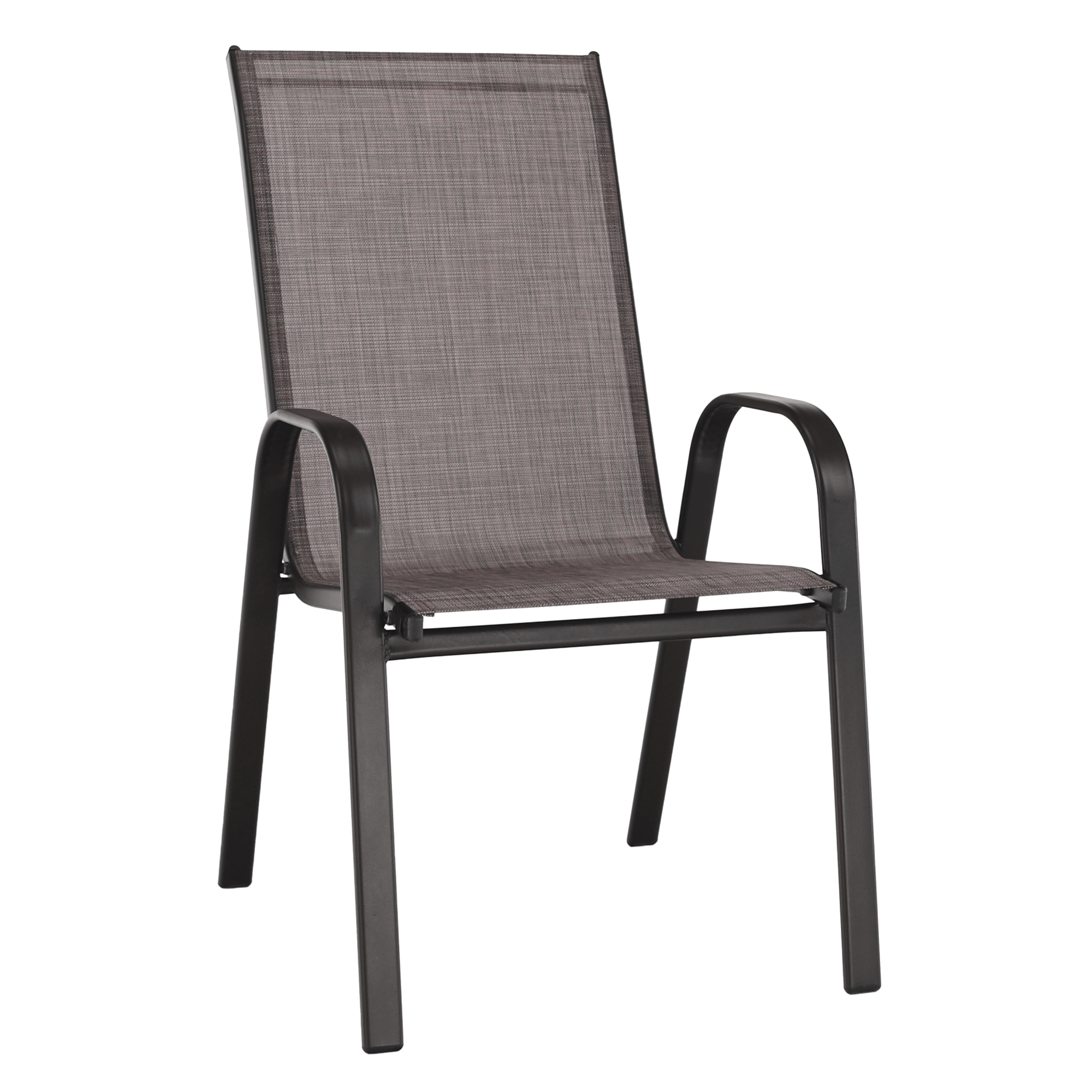 Stohovatelná židle, hnědý melír/hnědá, ALDERA | Nábytek a dekorace > Zahrada > Zahradní židle