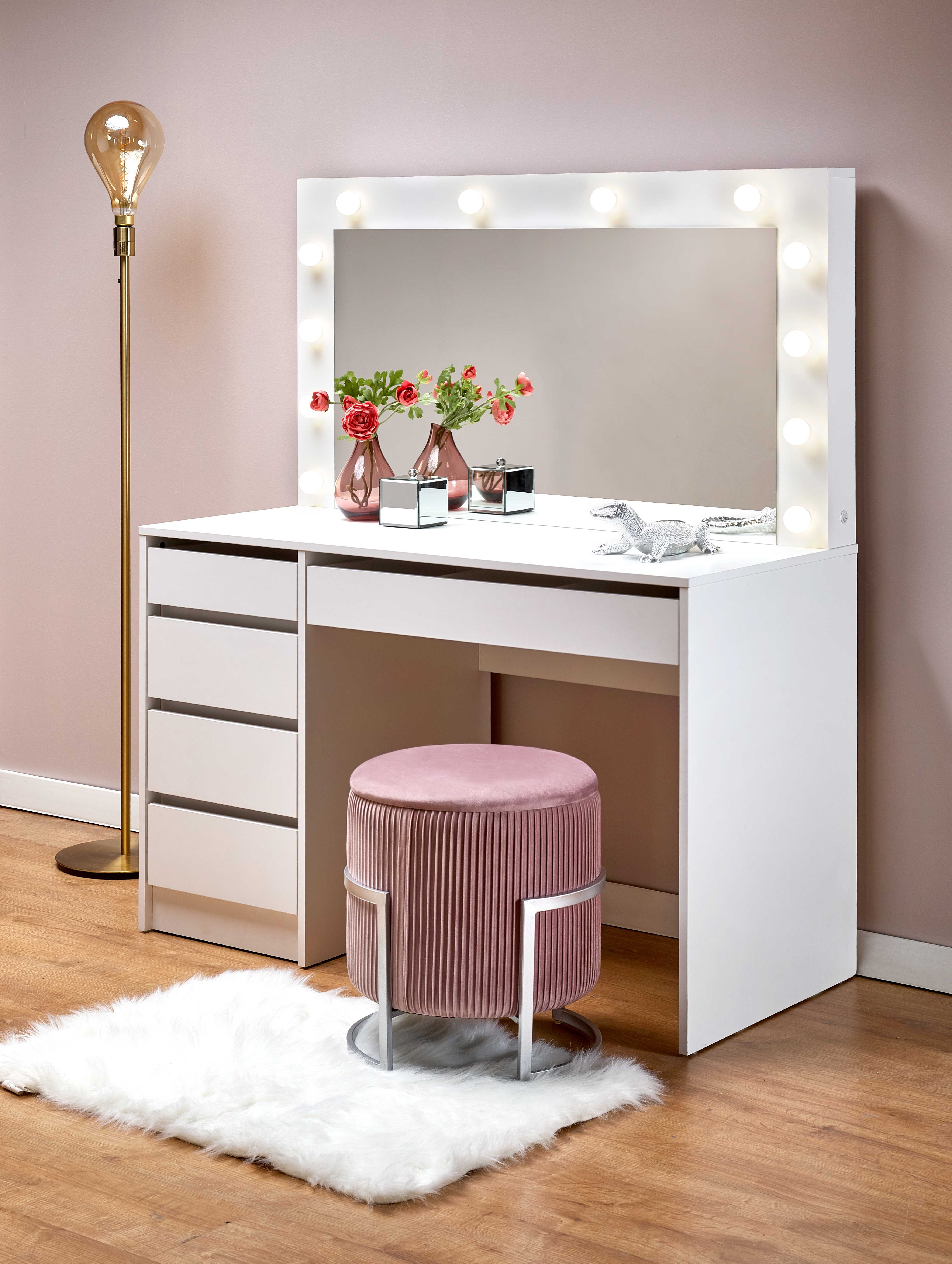 Toaletní stolek HOLLYWOOD XL bílá | Nábytek a dekorace > Ložnice > Toaletní stolky