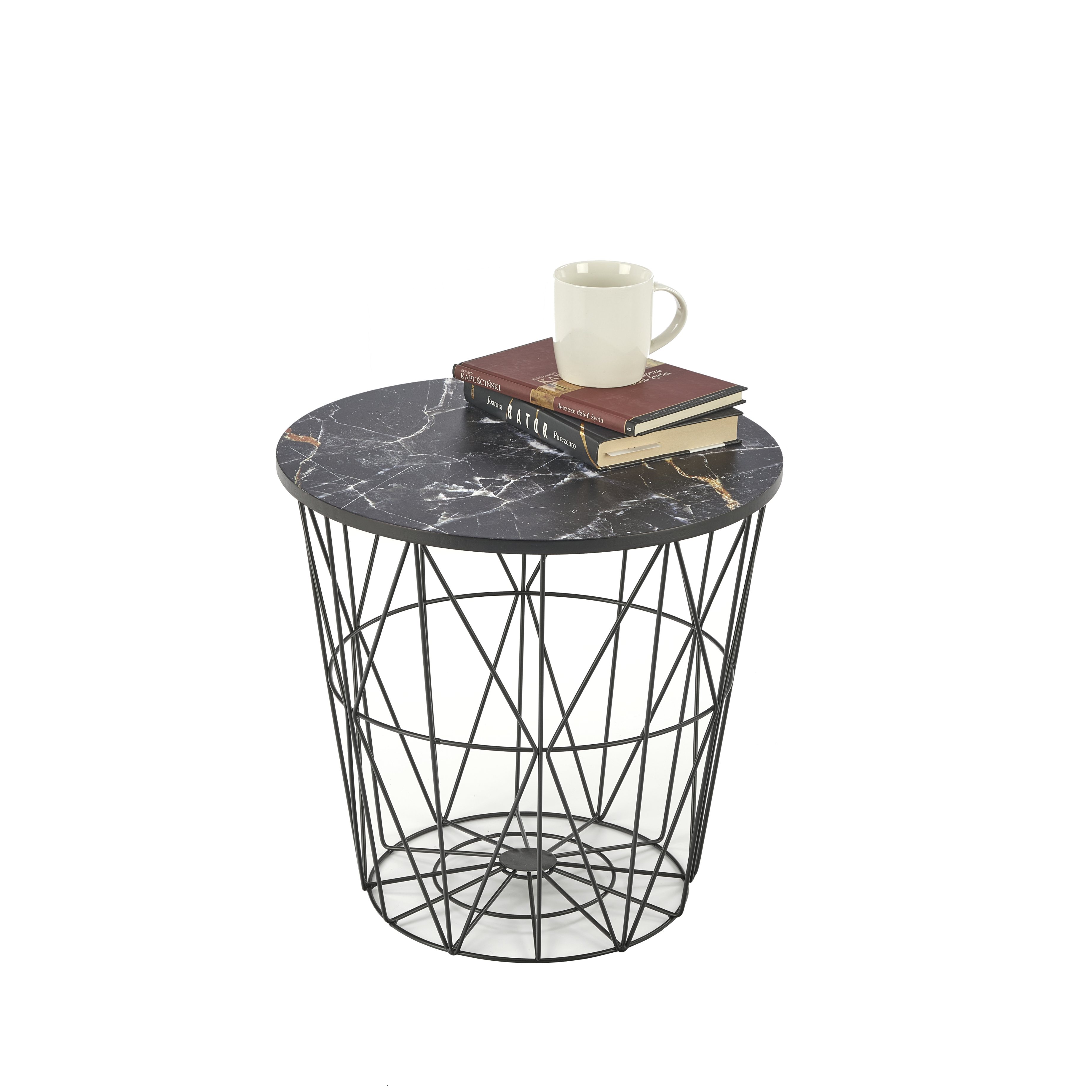 Konferenční stolek HARISSA_B rám - černý, vrchní deska - černý mramor | Nábytek a dekorace > Obývací pokoj > Konferenční stolky