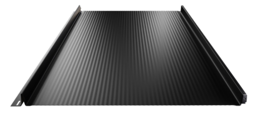 Levně Střešní panel Terrano 30/525 Barva: RAL 9005, Povrchová úprava: Pladur® Wrinkle Mat Plus - záruka 60 let, tloušťka 0,5 mm, Verze: S nanovlnou