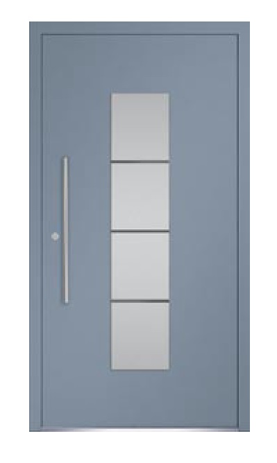 Levně Hliníkové vchodové dveře Premium Line model 5019 Výplň dveří: Oboustranná překrývající výplň, Rám dveří: PD STAR 90