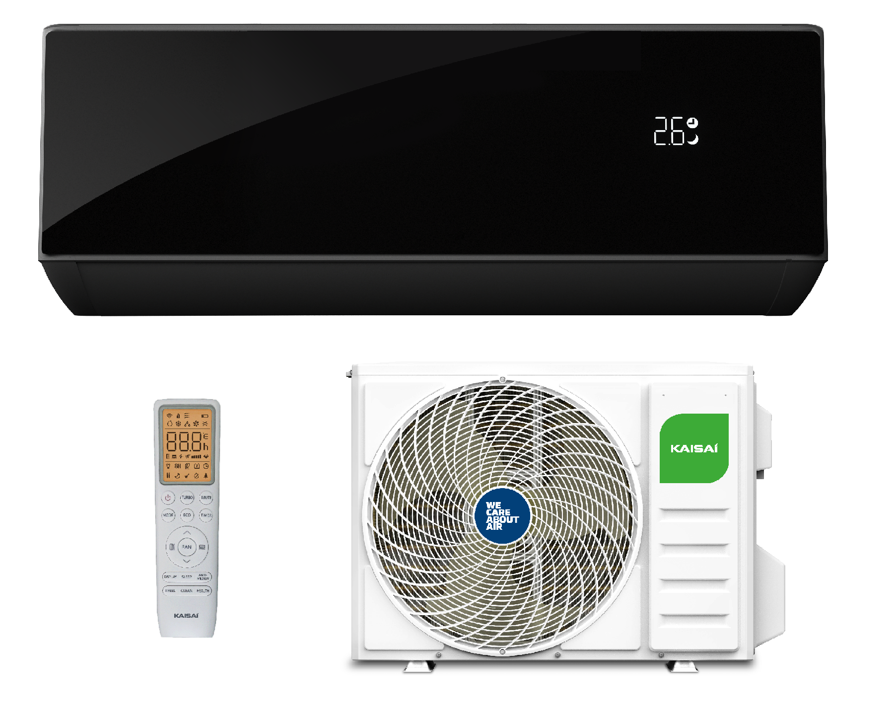 Set nástěnné klimatizace PRO HEAT+ BLACK 5,2 kW KRB-18TLHI+KRWB-18TLHO