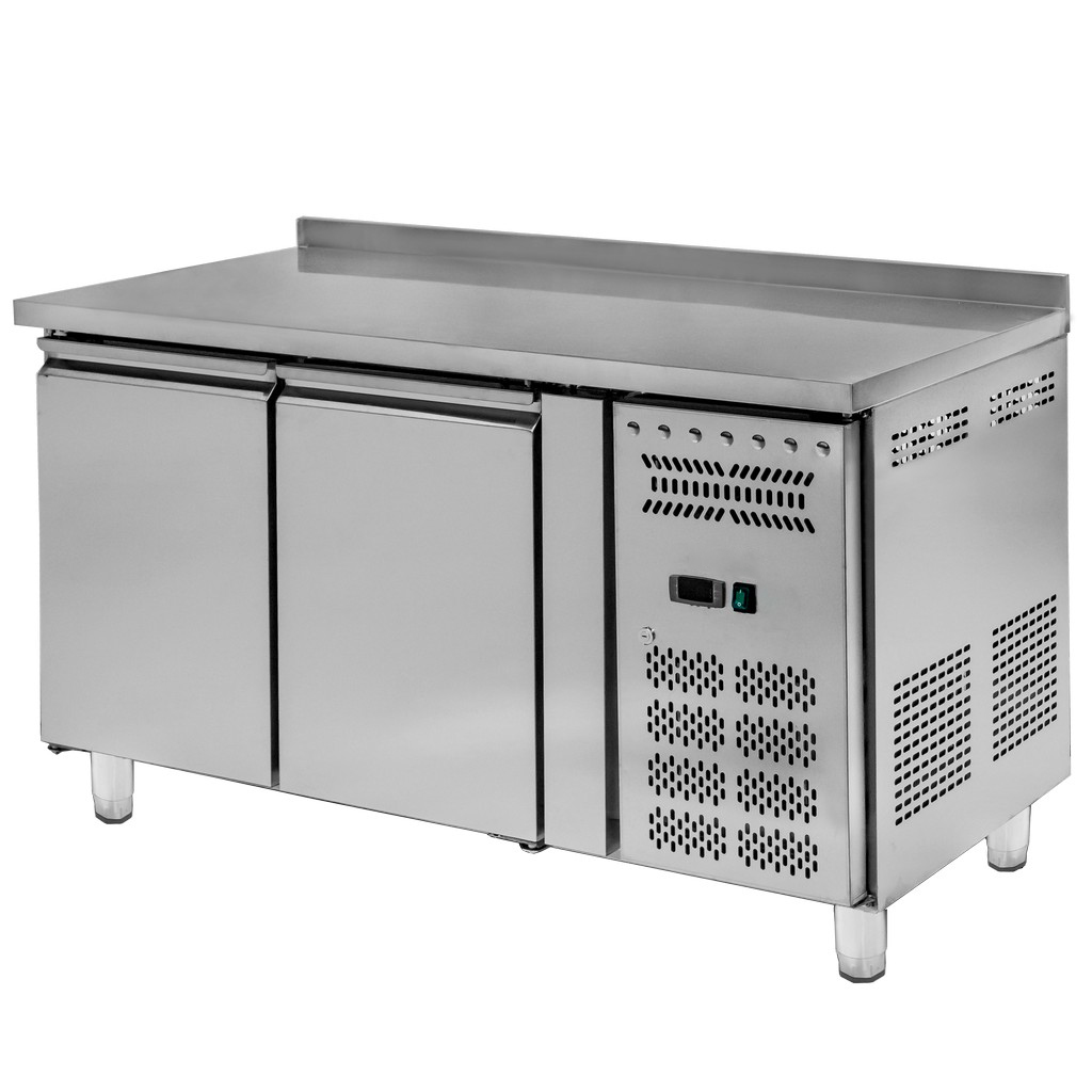 Chladicí stůl 136x70x85 cm, 314 l, 2 police, nerez