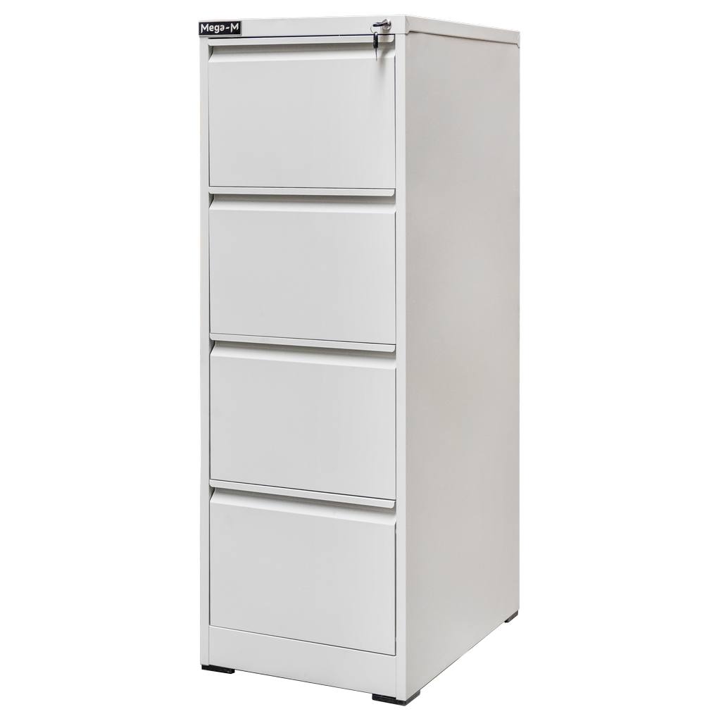 Kovová kartotéka J-4/S 4 zásuvky A4 46x64x133 cm - šedá