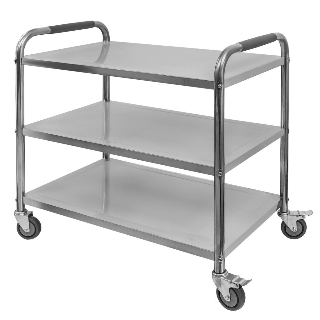 Nerezový 3policový číšnický vozík STANDARD 90x50x90 cm