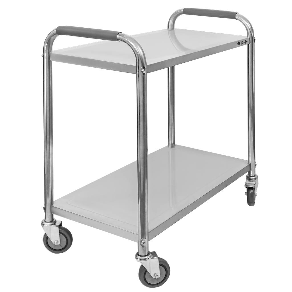 Nerezový číšnický vozík se 2 policemi STANDARD 75x40x90 cm