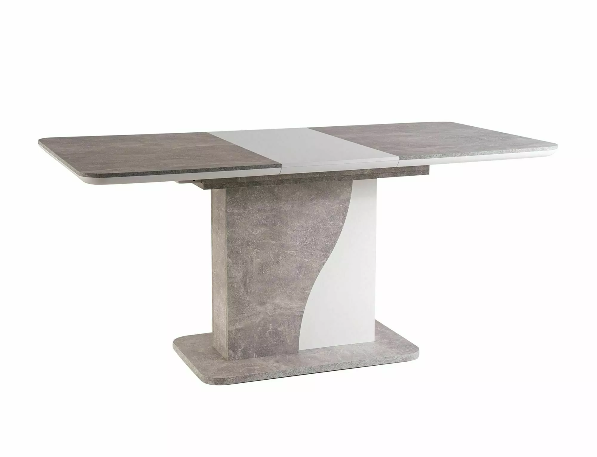 Levně STŮL ROZKLÁDACÍ SYRIUSZ ŠEDÝ (BETONOVÝ EFEKT)/BÍLÝ MAT 120(160)X80 IN