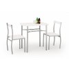 Jídelní set LANCE: stůl + 2 židle, bílá