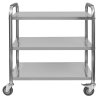 Wozek gastronomiczny kelnerski 75x40x90 cm Mega M STANDARD 3 polki stal nierdzewna MTP004688 2