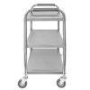 Wozek gastronomiczny kelnerski 75x40x90 cm Mega M STANDARD 3 polki stal nierdzewna MTP004688 4