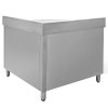Stol gastronomiczny narozny roboczy z szafka i rantem Mega M 100x70x85 cm stal nierdzewna MTP001689 4