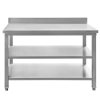 Stol gastronomiczny roboczy z 2 polkami i rantem Mega M 120x70x85 cm stal nierdzewna 2
