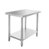 Stol gastronomiczny centralny z polka Mega M STANDARD 80x60x85 cm stal nierdzewna mtp004368 3