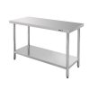 Stol gastronomiczny centralny z polka Mega M STANDARD 140x60x85 cm stal nierdzewna mtp004371 5