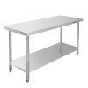 Stol gastronomiczny centralny z polka Mega M STANDARD 150x60x85 cm stal nierdzewna MPP004372 7