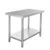Stol gastronomiczny centralny z polka Mega M STANDARD 100x70x85 cm stal nierdzewna MTP004376 3