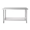Stol gastronomiczny centralny z polka Mega M STANDARD 140x60x85 cm stal nierdzewna mtp004371 6