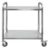 Wozek gastronomiczny kelnerski 75x40x90 cm Mega M STANDARD 2 polki stal nierdzewna MTP004685 2