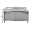 Stol gastronomiczny spawany z szafka Mega M 180x70x85 cm stal nierdzewna MTP003585 8