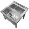 Basen zlew gastronomiczny spawany jednokomorowy niski Mega M 60x60x50 cm stal nierdzewna mtp001987 4