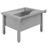 Basen zlew gastronomiczny spawany jednokomorowy niski Mega M 60x60x50 cm stal nierdzewna mtp001987 3