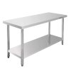 Stol gastronomiczny centralny z polka Mega M STANDARD 150x60x85 cm stal nierdzewna MPP004372 7