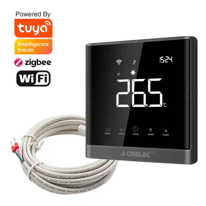 Podlahový inteligentný termostat WiFi so snímačom teploty a aplikáciou