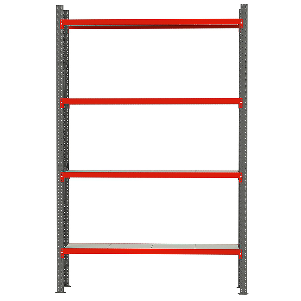 4 policový regál FORTIS 240x217x40 cm, základný modul