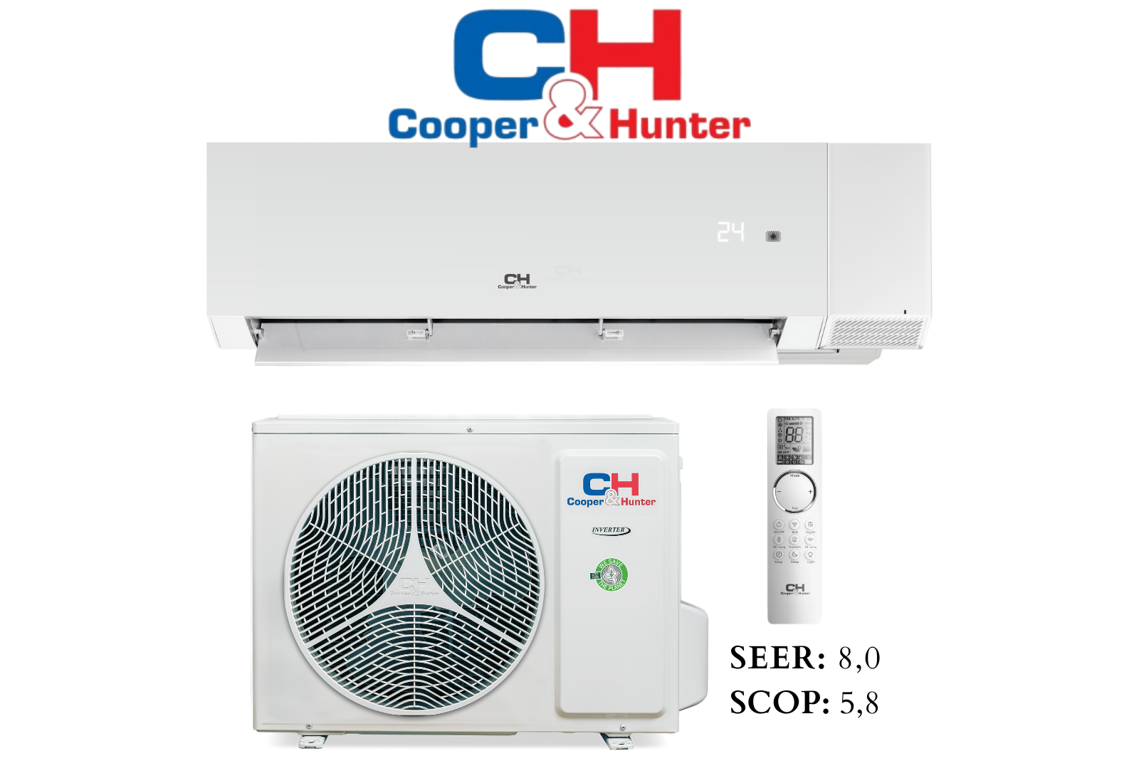 Set nástennej klimatizácie NATURE WHITE 5,3 kW CH-S18FTXAN-WP