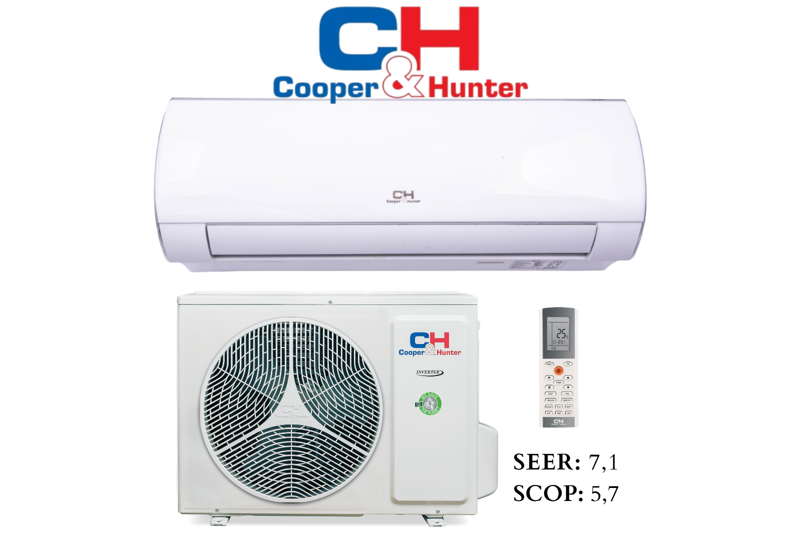 Set nástennej klimatizácie DAYTONA WHITE 5,2 kW CH-S18FTXD2-WP