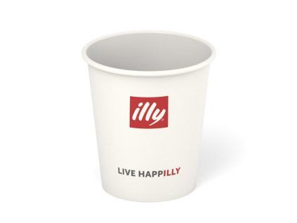 Illy paper cup with lid for coffee white 355 ml