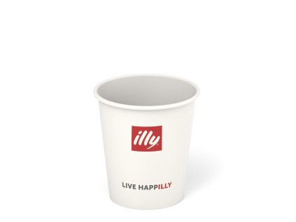 Illy paper cup with lid for coffee white 89 mlA23267
