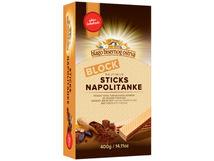 Block Neapolitan cocoa wafers 400g