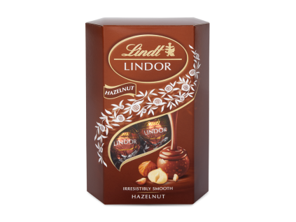 lindt lindor hazelnut cornet hazelnut outline 200g no coffee cz